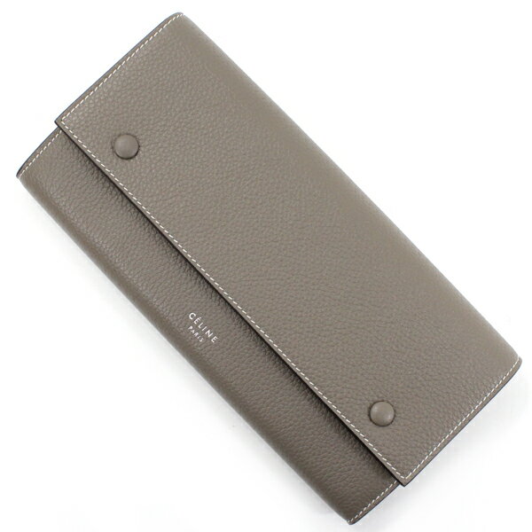 セリーヌ 長財布 二つ折り長財布 ラージ マルチファンクション フラップウォレット レディース グレー スーリー イエロー グレインド カーフ レザー 革 101673AFE.09SO CELINE 2つ折り サイフ オシャレ 記念日 便利 ブランド 定番 人気 プレゼント ギフト【新品・未使用】のサムネイル