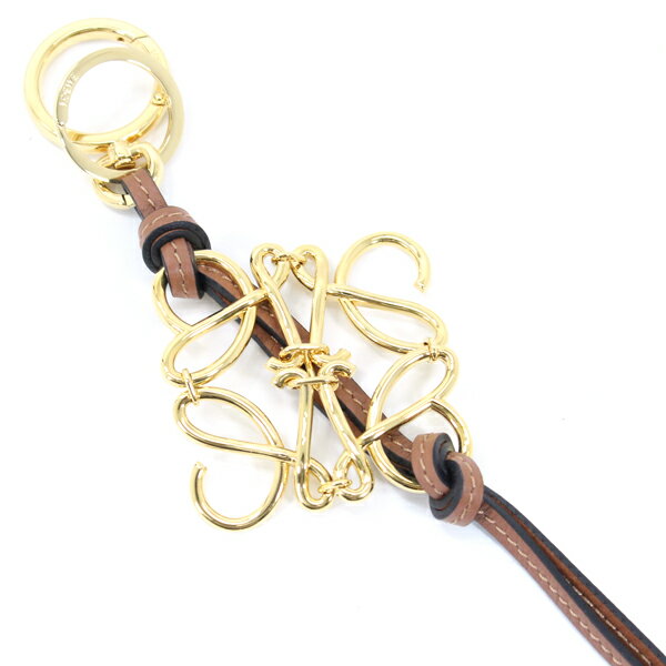 ロエベ バッグチャーム アナグラム LOEWE キーホルダー チャーム クラシック カーフ ゴールド 茶 ブラウン キーリング アナグラムロゴ タン C821232X01 メンズ レディース ブランド プレゼント ギフト 【新品・未使用】のサムネイル