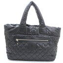 シャネル バッグ コココクーン MM ミディアム トートバッグ ナイロン A4 黒 ブラック ココマーク CHANEL レディース 軽量 ブランド ハンドバッグ...
