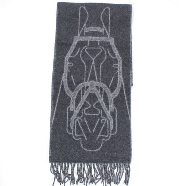 エルメス マフラー テット・ア・テット・エケストル グレー フリンジ カシミア 100% メンズ レディース HERMES ギフト 人気 おしゃれ かわいい ブランド プレゼント ウィンター 秋冬【新品】のサムネイル