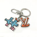 【中古】 ルイヴィトン キーホルダー ポルトクレ LV パズル MP3453 シルバー マルチカラー メンズ レディース