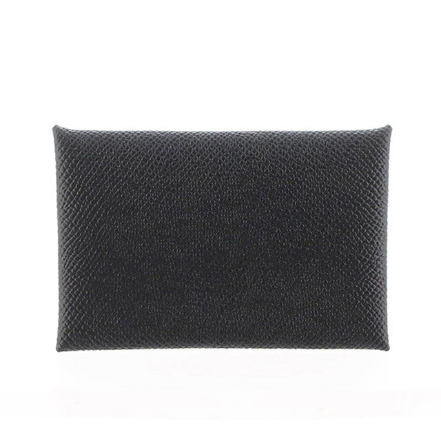 エルメス HERMES カルヴィ エプソン 黒 ブラック 名刺入れ カードケース W刻印 新品 財布