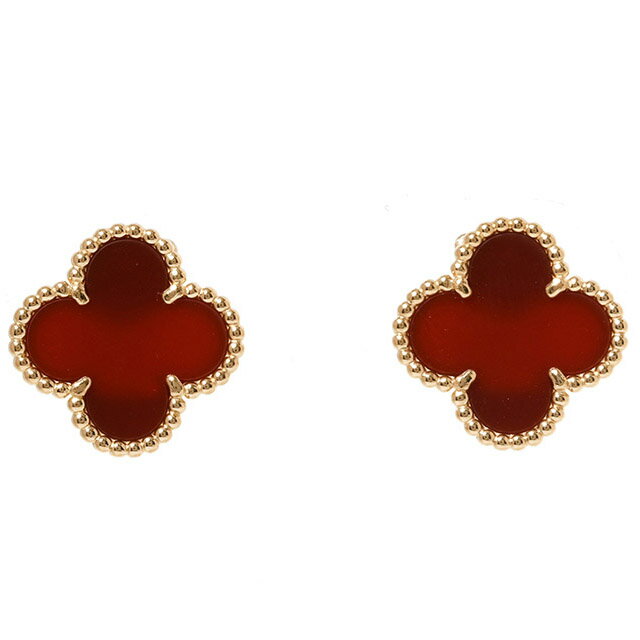 ヴァンクリーフ＆アーペル ヴィンテージアルハンブラ ピアス K18/カーネリアン VCARD40400 アクセサリー 【中古】のサムネイル