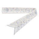 ルイ ヴィトン VUITTON ルイ ヴィトン バンドー ツイリー モノグラム柄 シルク 白/アイボリー 小物 【中古】