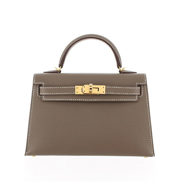 エルメス HERMES ケリー ミニ ドゥ ミニケリー ケリー20 外 エプソン エトゥープ ゴールド金具 K刻印 新品 バッグのサムネイル