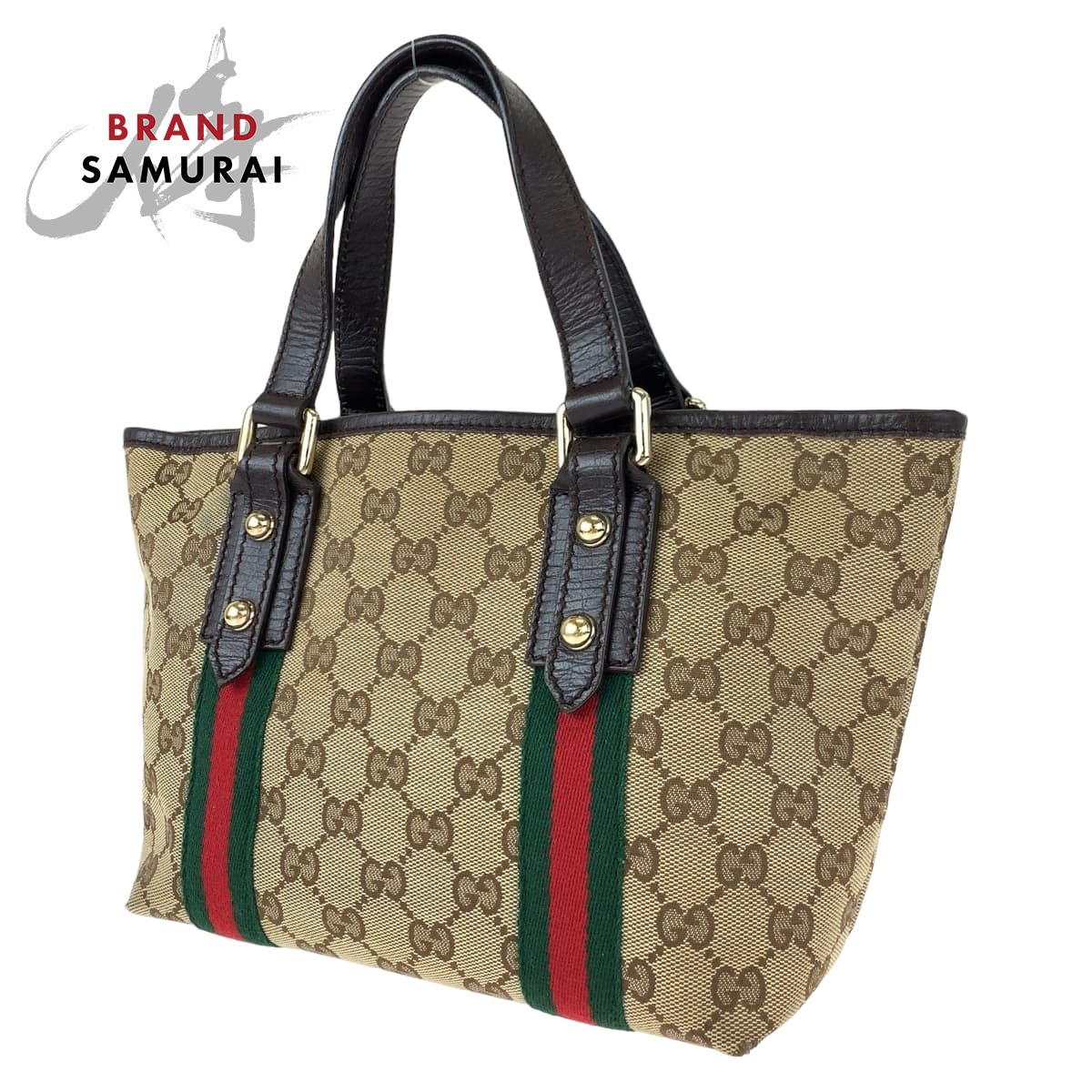 GUCCI グッチ シェリーライン ブラウン 茶 GGキャンバス 139261 ハンドバッグ トートバッグ レディース 404561 【中古】【中古】