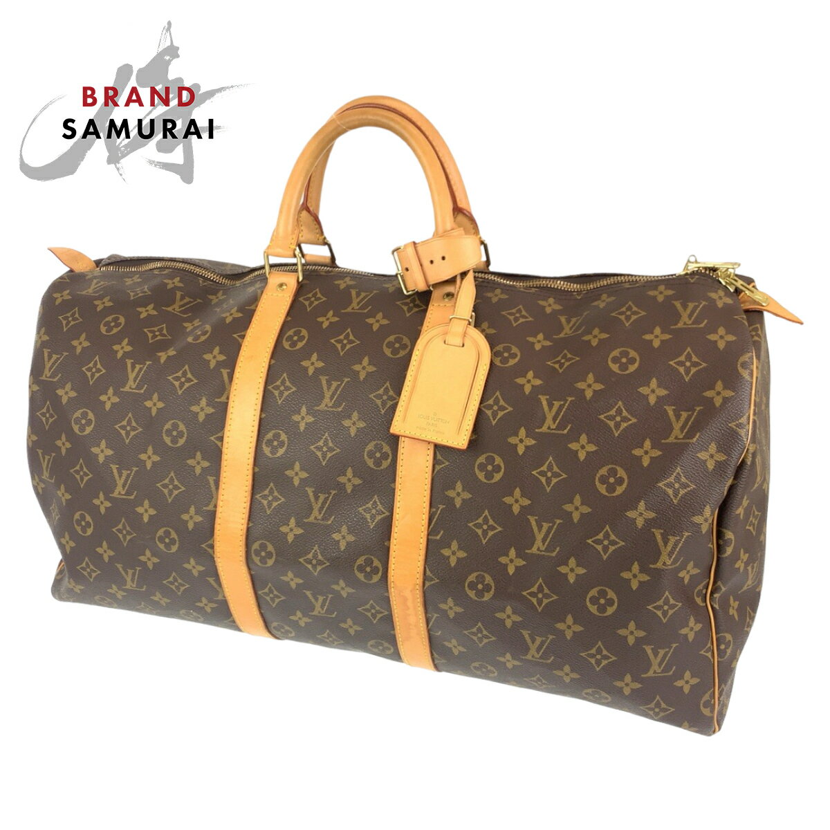 LOUIS VUITTON ルイヴィトン モノグラム キーポル55 ブラウン 茶 PVC M41424 ボストンバッグ 旅行バッグ メンズ 405091 【中古】【中古】