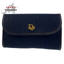 超美品 Dior ディオール ヴィンテージ トロッター ネイビー ゴールド金具 キャンバス チェーン ショルダーバッグ ハンドバッグ 2way レディース 406478 【中古】