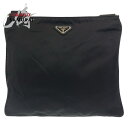 美品 PRADA プラダ テスート 三角ロゴプレート ブラック 黒 シルバー金具 ナイロン 斜め掛け ショルダーバッグ メッセンジャーバッグ メンズ 40709...