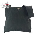 PRADA プラダ テスート 三角ロゴプレート ブラック 黒 シルバー金具 ナイロン ショルダーバッグ サコッシュ レディース 408484 【中古】
