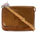 美品 LOUIS VUITTON ルイヴィトン ヴェルニ トンプソンストリート ブロンズ ブラウン ゴールド金具 エナメル /レザー M91124 ショルダーバ...