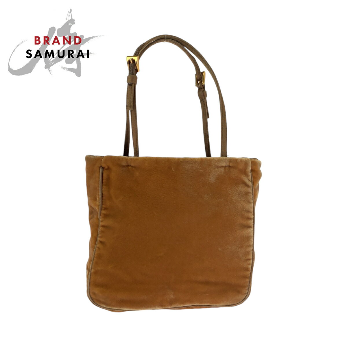 PRADA プラダ 2WAY ハンドバッグ ベロア レディース