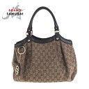 美品 GUCCI グッチ スーキー ブラウン ゴールド金具 GGキャンバス /レザー 211944 ハンドバッグ ショルダーバッグ レディース 410296 【中古】