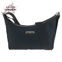 美品 GUCCI グッチ ブラック 黒 シルバー金具 GGキャンバス 019 0433 ショルダーバッグ ポシェット レディース 409755 【中古】
