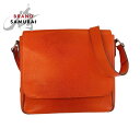 美品 LOUIS VUITTON ルイヴィトン タイガ ロマンPM オレンジ シルバー金具 レザー M30618 斜め掛け ショルダーバッグ メンズ 411108 【中古】(4)