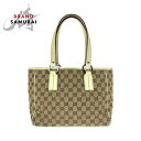 GUCCI グッチ ブラウン ベージュ シルバー金具 GGキャンバス 113019 トートバッグ ショルダーバッグ レディース 411063 【中古】(4)