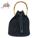 美品 GUCCI グッチ バンブー ブラック 黒 ゴールド金具 スウェード /レザー 001 2040 1657 ハンドバッグ レディース 410445 【中古】(4)