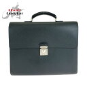 美品 LOUIS VUITTON ルイヴィトン タイガ ロブスト2 ブラック 黒 アルドワーズ シルバー金具 レザー M31042 ビジネスバッグ ブリーフケー...