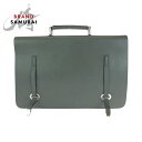 美品 PRADA プラダ バイカラー 三角ロゴプレート グリーン ブルー シルバー金具 レザー ビジネスバッグ ハンドバッグ メンズ 410903 【中古】