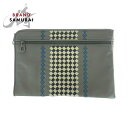 美品 BOTTEGAVENETA ボッテガヴェネタ イントレチャート グレー ガンメタ金具 レザー クラッチバッグ セカンドバッグ メンズ 411080 【中古...