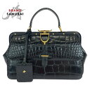 美品 GUCCI グッチ ブラック 黒 ゴールド金具 クロコダイル 3...(4)