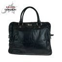美品 GUCCI グッチ ブラック 黒 シルバー金具 レザー 211113 ビジネスバッグ ハンドバッグ メンズ 411419 【中古】