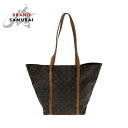 LOUIS VUITTON ルイヴィトン モノグラム サックショッピング ブラウン ゴールド金具 PVC M51108 トートバッグ ショルダーバッグ レディー...