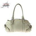 PRADA プラダ ホワイト シルバー金具 レザー ハンドバッグ ショルダーバッグ レディース 503712 【中古】