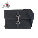 美品 GUCCI グッチ ブラック 黒 シルバー金具 GGキャンバス 92543 ボディバッグ バムバッグ レディース 500167 【中古】