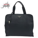 美品 PRADA プラダ テスート 三角ロゴ ブラック 黒 ナイロン ビジネスバッグ ハンドバッグ 男女兼用 メンズ 410362 【中古】