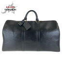 美品 LOUIS VUITTON ルイヴィトン エピ キーポル 50 ノワール ブラック 黒 ゴールド金具 レザー M42962 ボストンバッグ 男女兼用 レデ...