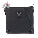 美品 GUCCI グッチ アビー ブラック 黒 シルバー金具 GGキャンバス /レザー 268642 ショルダーバッグ メッセンジャーバッグ レディース 501113 【中古】