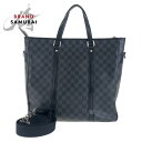 LOUIS VUITTON ルイヴィトン ダミエ グラフィット タダオ ブラック 黒 シルバー金具 PVC /レザー N51192 ビジネスバッグ ブリーフケー...