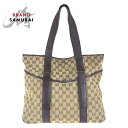 GUCCI グッチ ベージュ ブラウン GGキャンバス /レザー 145971 トートバッグ ショルダーバッグ レディース 501254 【中古】(4)