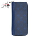美品 LOUIS VUITTON ルイヴィトン モノグラム ジッピーウォレット ヴェルティカル ブルー PVC M30447 長財布 ロングウォレット メンズ 500902 【中古】