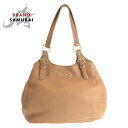 PRADA プラダ ベージュ ゴールド金具 レザー ショルダーバッグ レディース 501317 【中古】