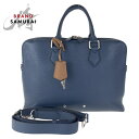 美品 LOUIS VUITTON ルイヴィトン アルマンド ブリーフケース PM ネイビー シルバー金具 レザー M53490 ビジネスバッグ ブリーフケース ...