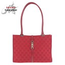 GUCCI グッチ ジャッキー レッド シルバー金具 GGキャンバス /レザー 002 1073 ショルダーバッグ ハンドバッグ レディース 501654 【中古】