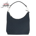美品 GUCCI グッチ ブラック 黒 GGキャンバス /レザー 000 0602 ホーボー ショルダーバッグ レディース 501773 【中古】