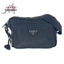 PRADA プラダ テスート 三角ロゴプレート ブラック 黒 シルバー金具 ナイロン B7558 斜め掛け ショルダーバッグ 男女兼用 レディース 501755...