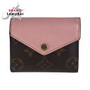 LOUIS VUITTON ルイヴィトン モノグラム ポルトフォイユ ゾエ ローズバレリーヌ ピンク ブラウン ゴールド金具 PVC M62933 折財布 コン...