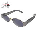 FENDI フェンディ ブラック 黒 クリア シルバー金具 プラスチック /メタル MOD.SL7179 52 COL.614 サングラス 男女兼用 ラウンド メンズ 410317 【中古】