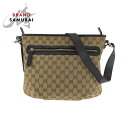 GUCCI グッチ ダークブラウン ゴールド金具 GGキャンバス 388930 ショルダーバッグ 斜め掛け レディース 502139 【中古】