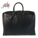 美品 LOUIS VUITTON ルイヴィトン エピ ポルトドキュマン ヴォワヤージュ ノワール ブラック 黒 シルバー金具 レザー M59162 ビジネスバッ...