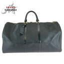 LOUIS VUITTON ルイヴィトン エピ キーポル55 ノワール ブラック 黒 ゴールド金具 レザー M42952 ボストンバッグ ハンドバッグ 男女兼用...