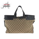 GUCCI グッチ ブラウン ゴールド金具 GGキャンバス 106258 ハンドバッグ トートバッグ レディース 502406 【中古】