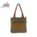 GUCCI グッチ ベージュ キャメル オレンジ シルバー金具 GGキャンバス 019 0402 ハンドバッグ トートバッグ レディース 502355 【中古】