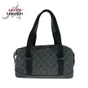 美品 GUCCI グッチ ブラック 黒 ゴールド金具 GGキャンバス 92734 ショルダーバッグ ボストンバッグ ハンドバッグ レディース 503056 【中古】