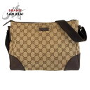 GUCCI グッチ ベージュ ブラウン シルバー金具 GGキャンバス /レザー 114273 ショルダーバッグ メッセンジャーバッグ レディース 503077 【中古】(4)