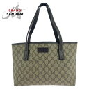 GUCCI グッチ ブラウン シルバー金具 GGスプリームキャンバス /レザー 211138 トートバッグ ハンドバッグ レディース 503657 【中古】